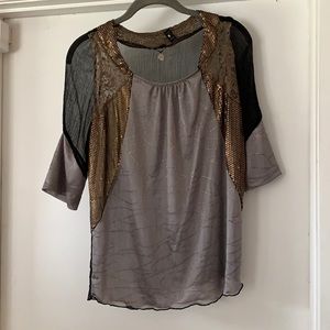 Sheer sparkly top